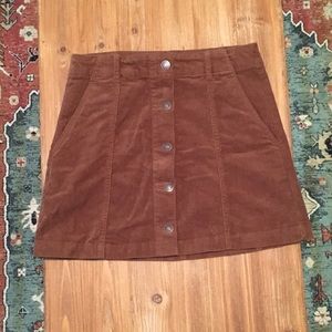 Forever 21 Brown Corduroy Skirt